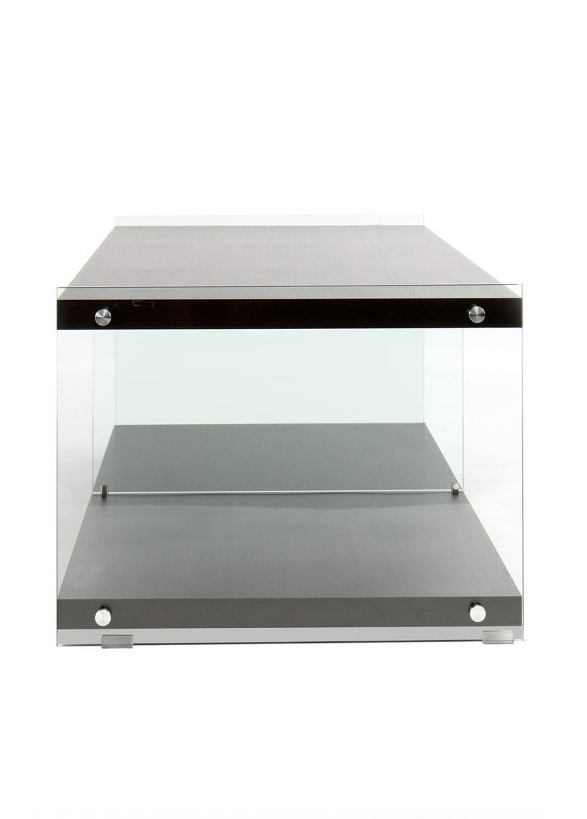 BEISTELLTISCH Dunkelbraun  - Dunkelbraun, Design, Glas/Holz (120/60/45cm) - Kayoom