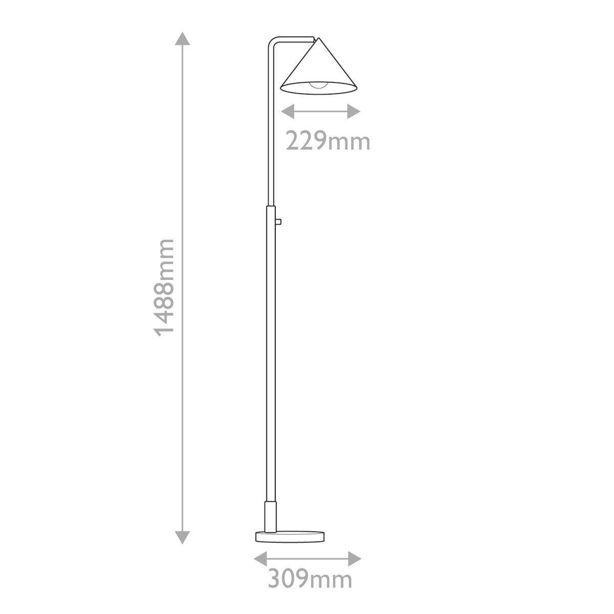 STEHLEUCHTE    - Goldfarben, KONVENTIONELL, Glas/Metall (148,8/22,9/30,9cm) - Elstead Lighting