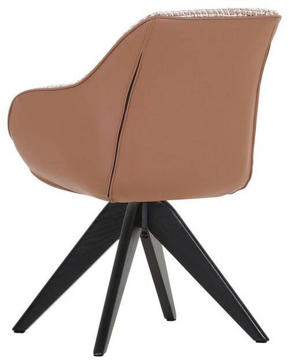 ARMLEHNSTUHL  in Chenille, Lederlook  - Weiss/Terracotta, Modern, Holz/Textil (60/83/65cm) - Novel
