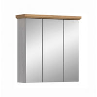 ZRCADLOVÁ SKŘÍŇKA, barvy modřínu, 69/71/21 cm - barvy modřínu, Trend, kompozitní dřevo/sklo (69/71/21cm) - MID.YOU