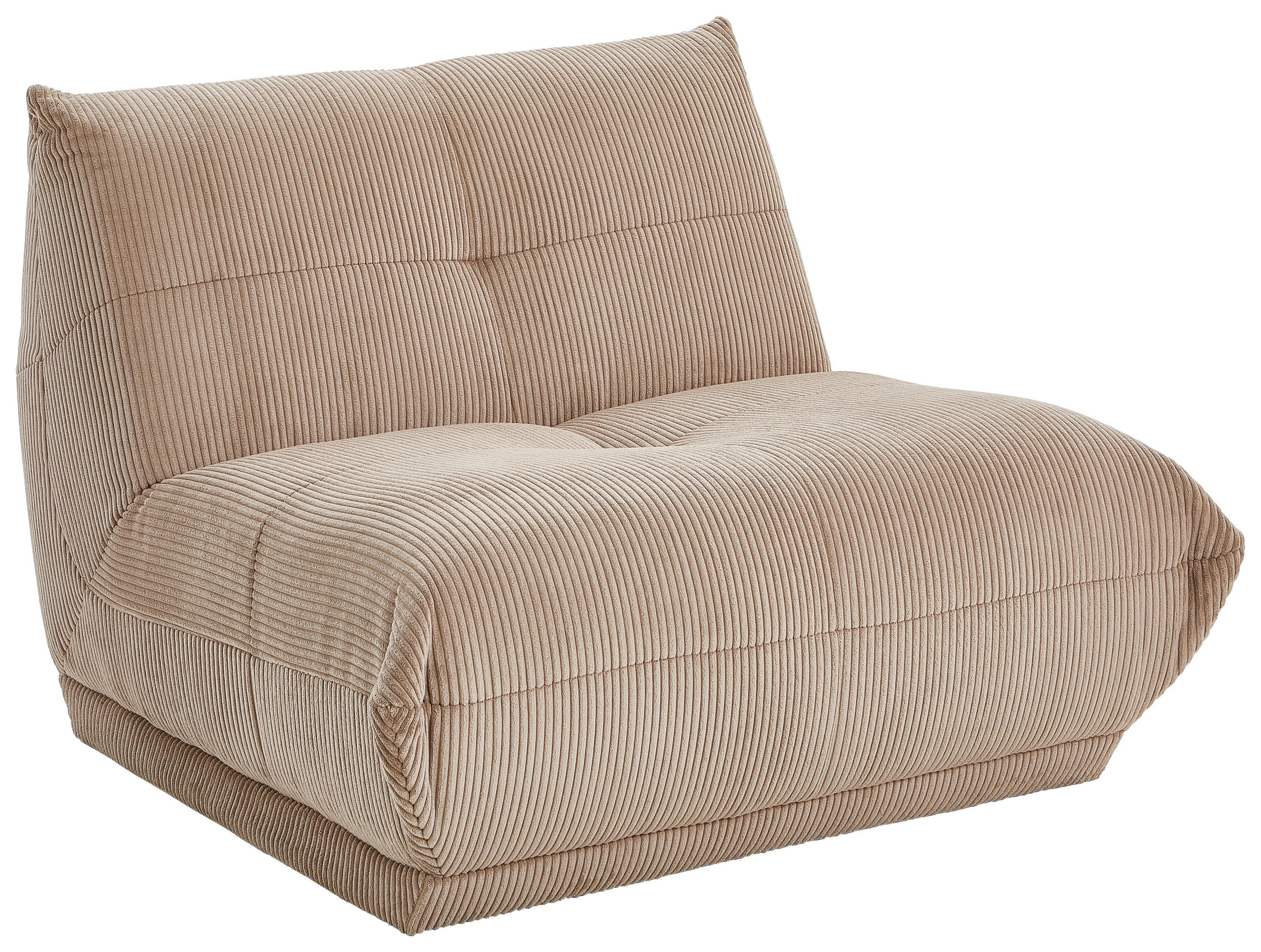 SOFAELEMENT GISELLE Cord Taupe  - Taupe, Trend, Textil (105/80/112cm) - Livetastic
