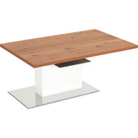 COUCHTISCH in Metall, Holzwerkstoff 100/65/41 cm  - Eichefarben/Weiß, Design, Holzwerkstoff/Metall (100/65/41cm) - Invivus