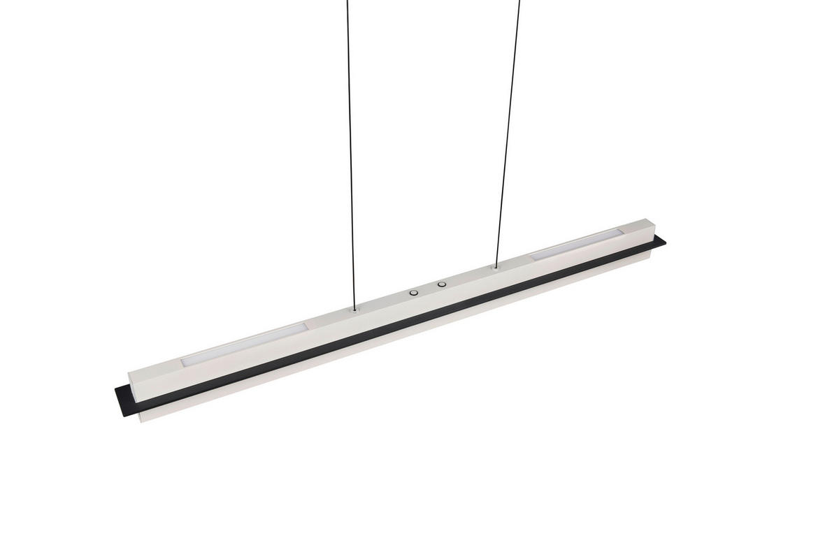 LED-HÄNGELEUCHTE Athina   - Schwarz/Grau, Design, Kunststoff/Metall (95/75-150cm) - Novel