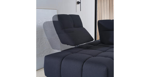 ECKSOFA in Struktur Schwarz 233/313 cm - Schwarz, Design, Kunststoff/Textil (233/313cm) - Emilio Belluti