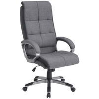 Scaun Directorial, țesătură, gri, gri închis - gri închis/negru, Konventionell, plastic/metal (66/122-132/78cm) - Xora