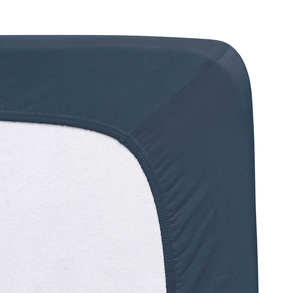SPANNLEINTUCH 180-200/200-220 cm Jersey  - Dunkelblau, Basics, Textil (180-200/200-220cm) - Florella