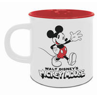 KAFFEETASSE Mickey Mouse 315 ml  - Rot/Schwarz, Basics, Keramik (8,5/8,5cm) - Disney