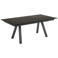 ESSTISCH 160-225/90/75 cm Nachbildung  Metall, Holzwerkstoff ausziehbar, In verschiedenen Grössen erhältlich, in verschiedenen Holzdekoren erhältlich rechteckig Anthrazit, Schwarz  - Anthrazit/Schwarz, Design, Holzwerkstoff/Metall (160-225/90/75cm) - Venjakob