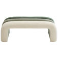 HOCKERBANK 121,5/46,5/46,5 cm Samt Grün, Hellgrün, Beige  - Beige/Hellgrün, Design, Textil (121,5/46,5/46,5cm) - Xora