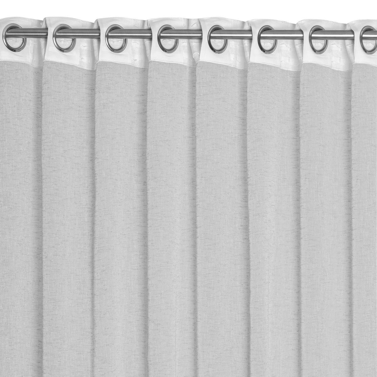 FERTIGVORHANG transparent  - Grau, Basics, Textil (140/240cm)