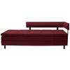 LIEGE in Flachgewebe Rot  - Rot/Schwarz, MODERN, Textil/Metall (208/77/98cm) - Joka