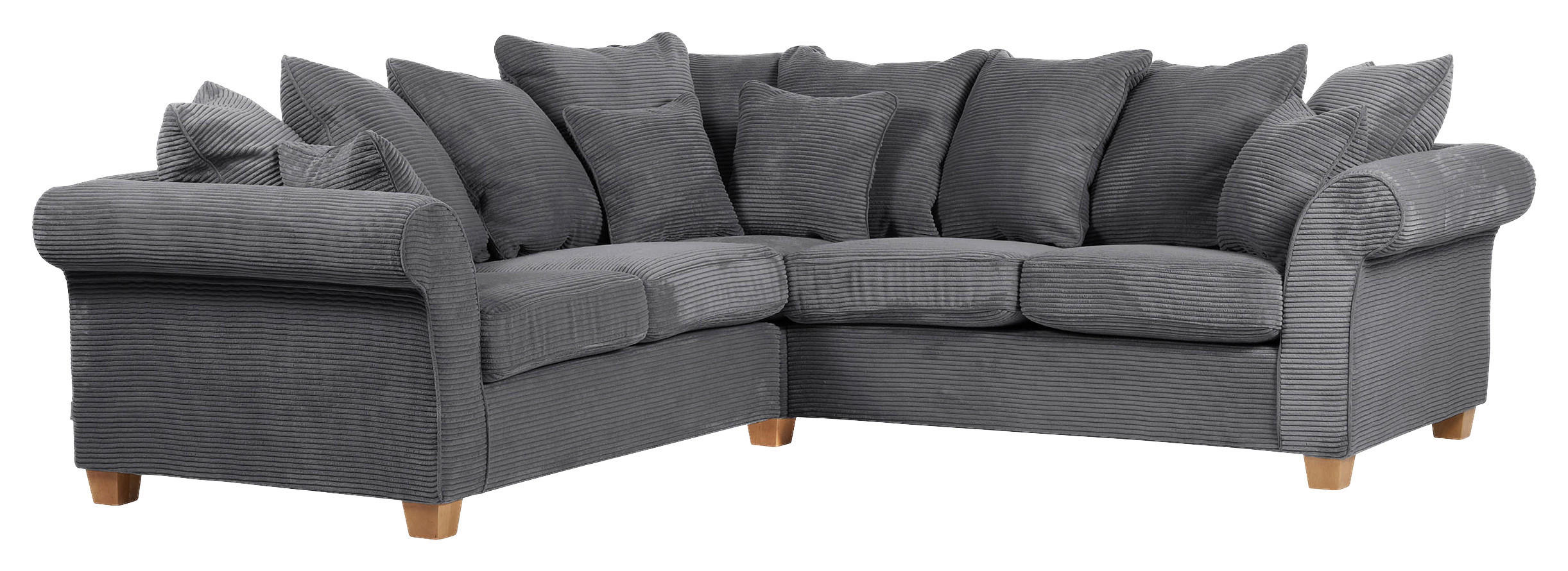 HÖRNSOFFA i manchester antracit  - antracit/ekfärgad, Lifestyle, trä/textil (250/250cm) - Livetastic