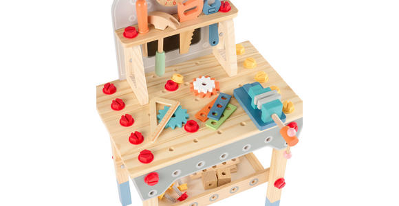 KINDERWERKBANK  - Multicolor, Basics, Holz/Kunststoff (45,5/30/76,5cm) - My Baby Lou