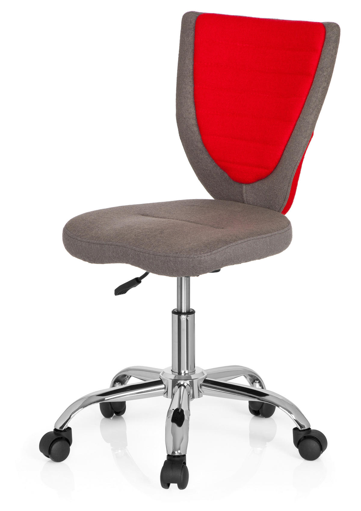 OTOČNÁ ŽIDLE PRO MLÁDEŽ, plst, šedá, červená - šedá/barvy stříbra, Moderní, kov/textil (41/94/41cm) - MID.YOU