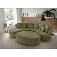 Colțar, textil, măsliniu - măsliniu/negru, Design, plastic/textil (300/160cm) - Livetastic