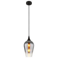 HÄNGLAMPA LAVUS 18/120 cm  - kromfärg/svart, Design, metall/glas (18/120cm) - Globo