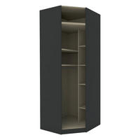 ECKSCHRANKKORPUS 91,1/242,2/91,1 cm  - Anthrazit, Konventionell, Holzwerkstoff (91,1/242,2/91,1cm) - Hom`in