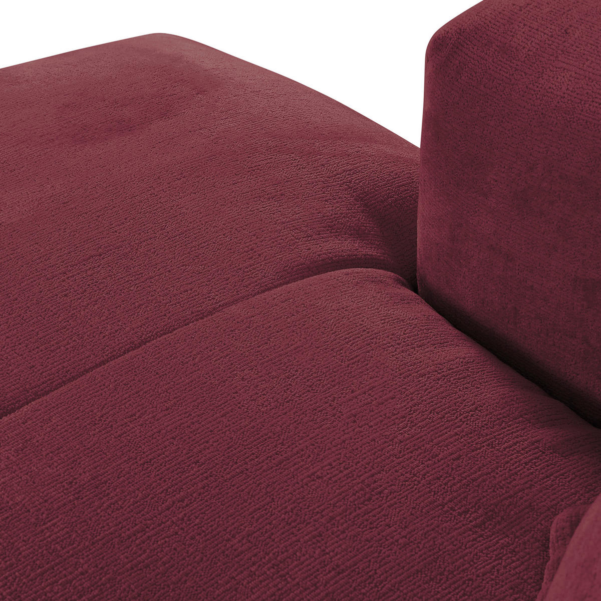 ECKSOFA in Chenille Weinrot  175/280 cm  - Weinrot/Schwarz, Design, Kunststoff/Textil (175/280cm) - Landscape