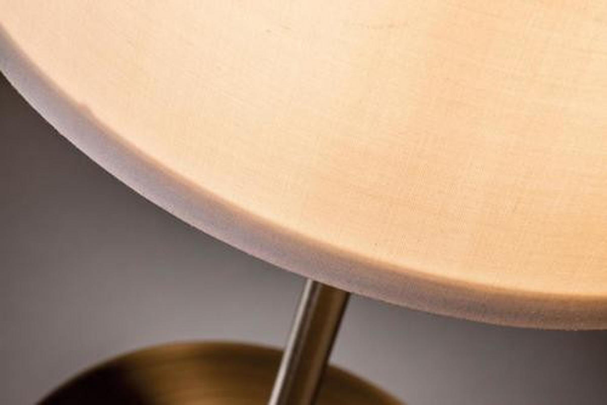 TISCHLEUCHTE 25/45 cm   - Creme, Design, Textil/Metall (25/45cm) - Paulmann