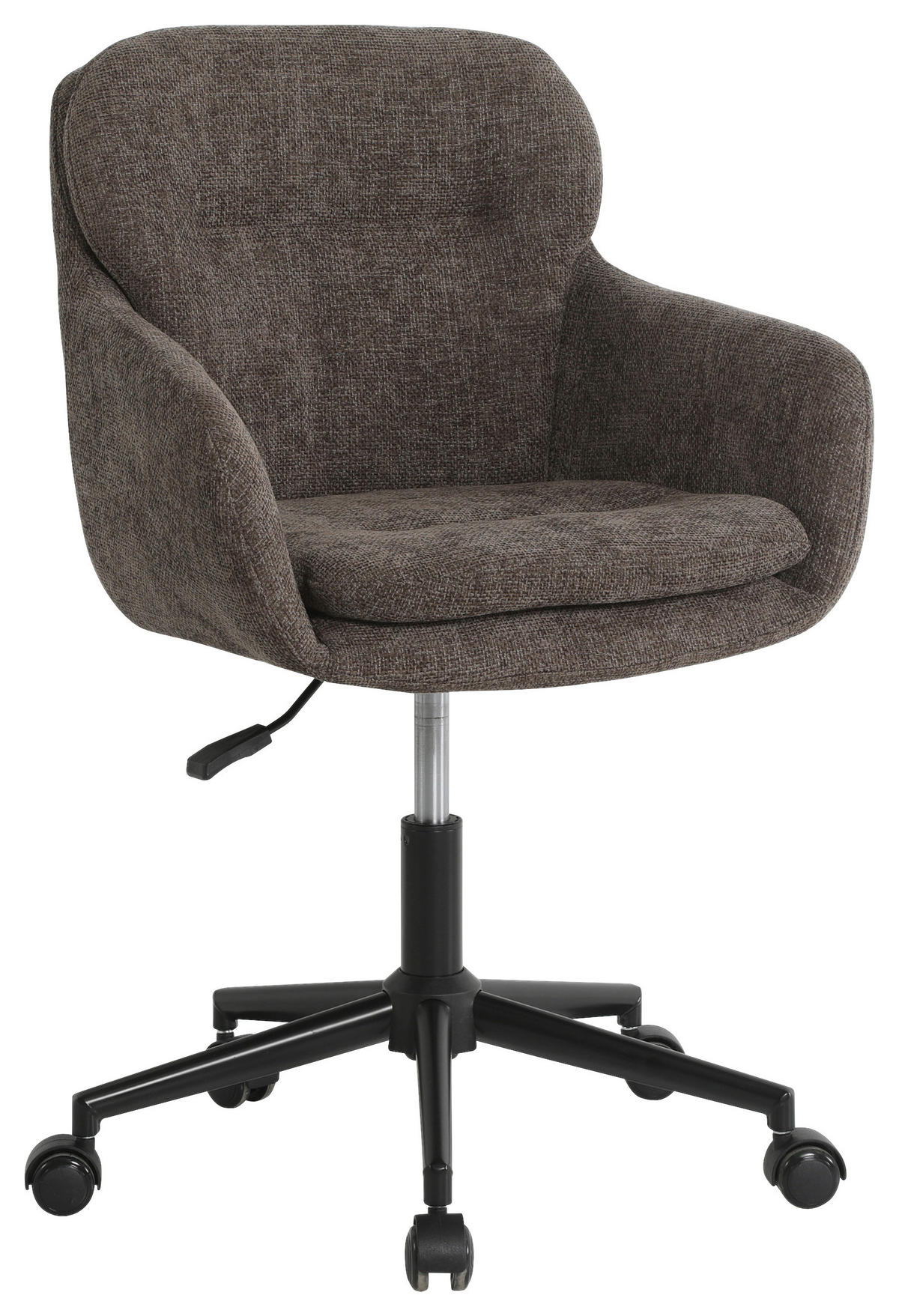 DREHSTUHL Chenille Braun, Schwarz  - Schwarz/Braun, MODERN, Textil/Metall (58/79/89/59cm) - Livetastic