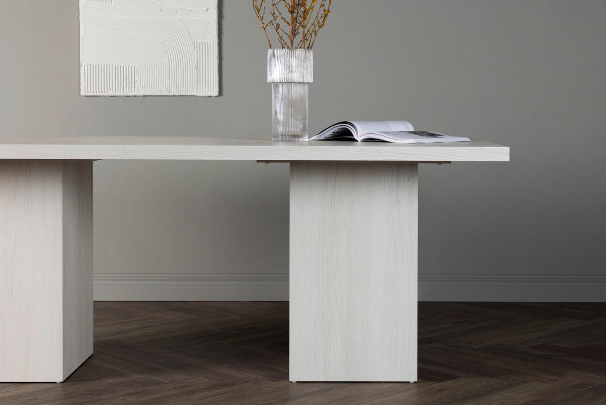 ESSTISCH in Holz 200/90/75 cm  - Weiß, Design, Holz (200/90/75cm) - Livetastic