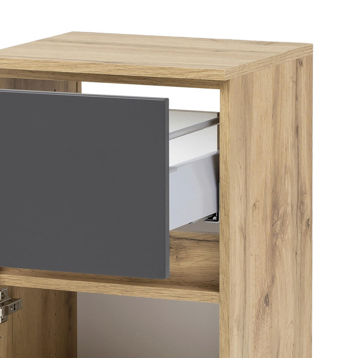 UNTERSCHRANK in   - Eichefarben/Silberfarben, Konventionell, Holzwerkstoff (40/79/35cm) - Held
