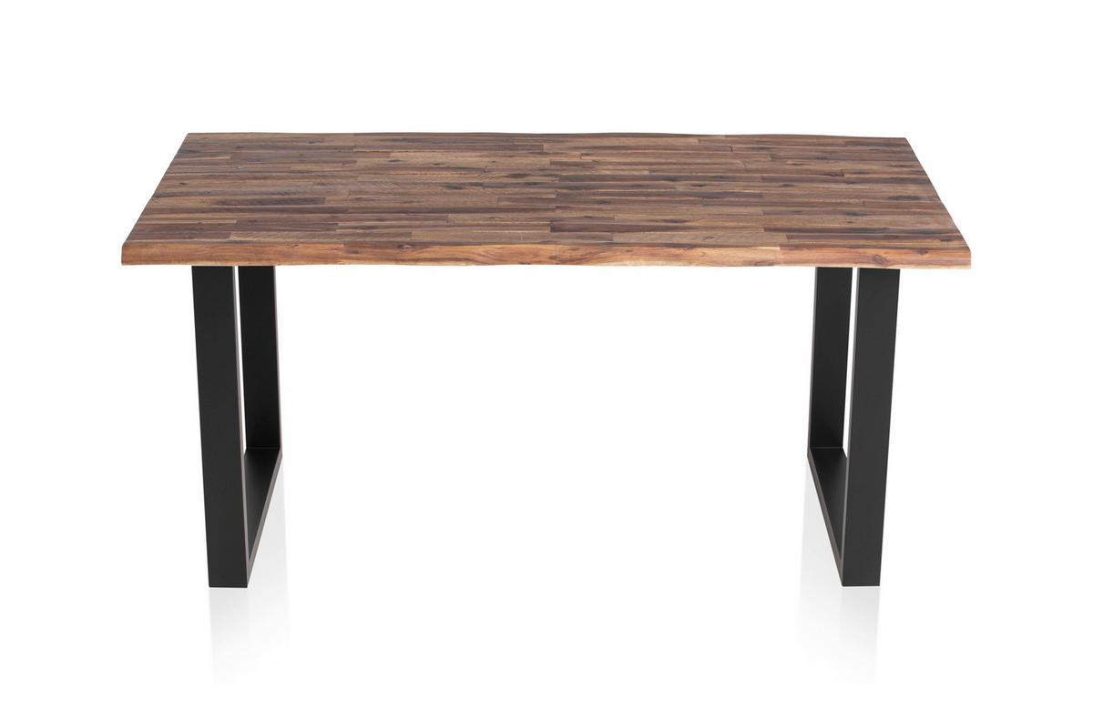 ESSTISCH in Holz 180/90/75 cm   - Schwarz/Naturfarben, MODERN, Holz/Metall (180/90/75cm) - Livetastic