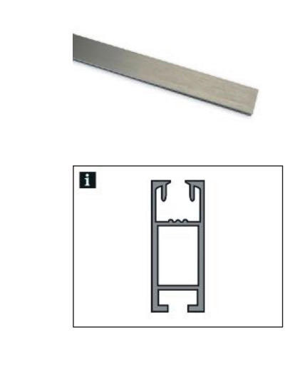 VODILO ZA ZAVESE   200 cm    siva  - siva, Basics, kovina (200cm) - Gardinia