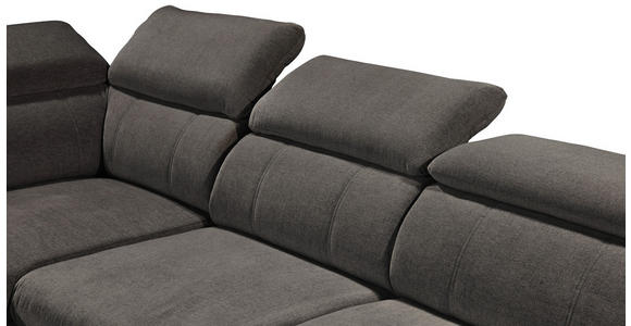 ECKSOFA Dunkelbraun Mikrovelours  - Dunkelbraun/Schwarz, KONVENTIONELL, Kunststoff/Textil (231/274cm) - Carryhome