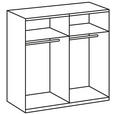 SCHWEBETÜRENSCHRANK  in Graphitfarben, Schwarz, Sahara  - Schwarz/Graphitfarben, Design, Glas/Holzwerkstoff (180/208/65cm) - Carryhome