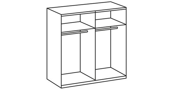 SCHWEBETÜRENSCHRANK 180/208/65 cm 2-türig Graphitfarben, Sahara - Schwarz/Graphitfarben, Design, Glas/Holzwerkstoff (180/208/65cm) - Carryhome
