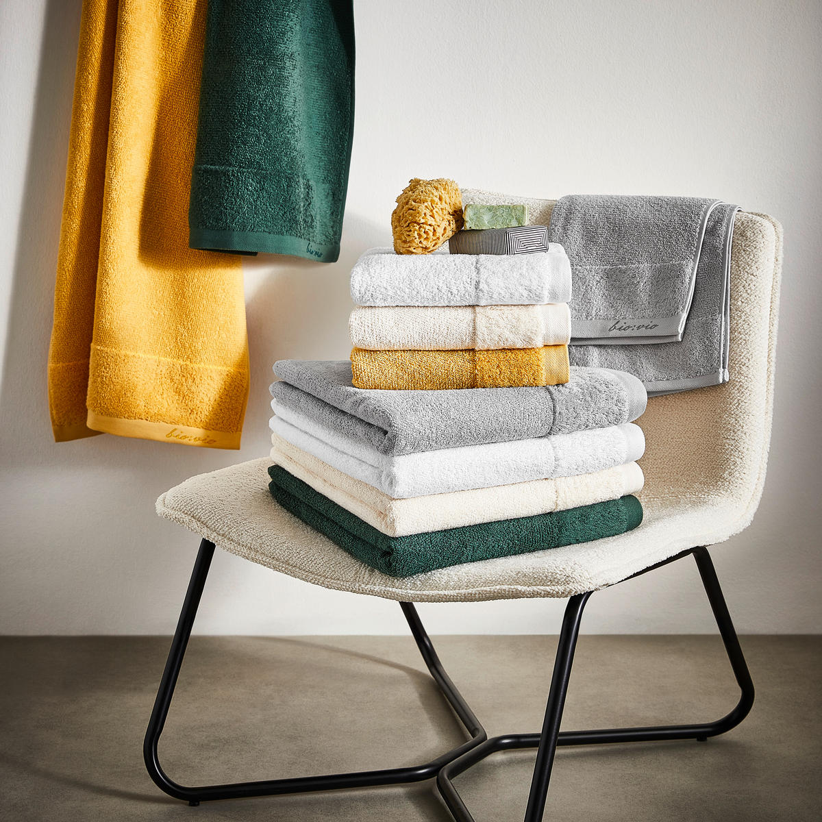 KÉZTÖRLŐ 50/100 cm fehér  - fehér, Natur, textil (50/100cm) - Bio:Vio