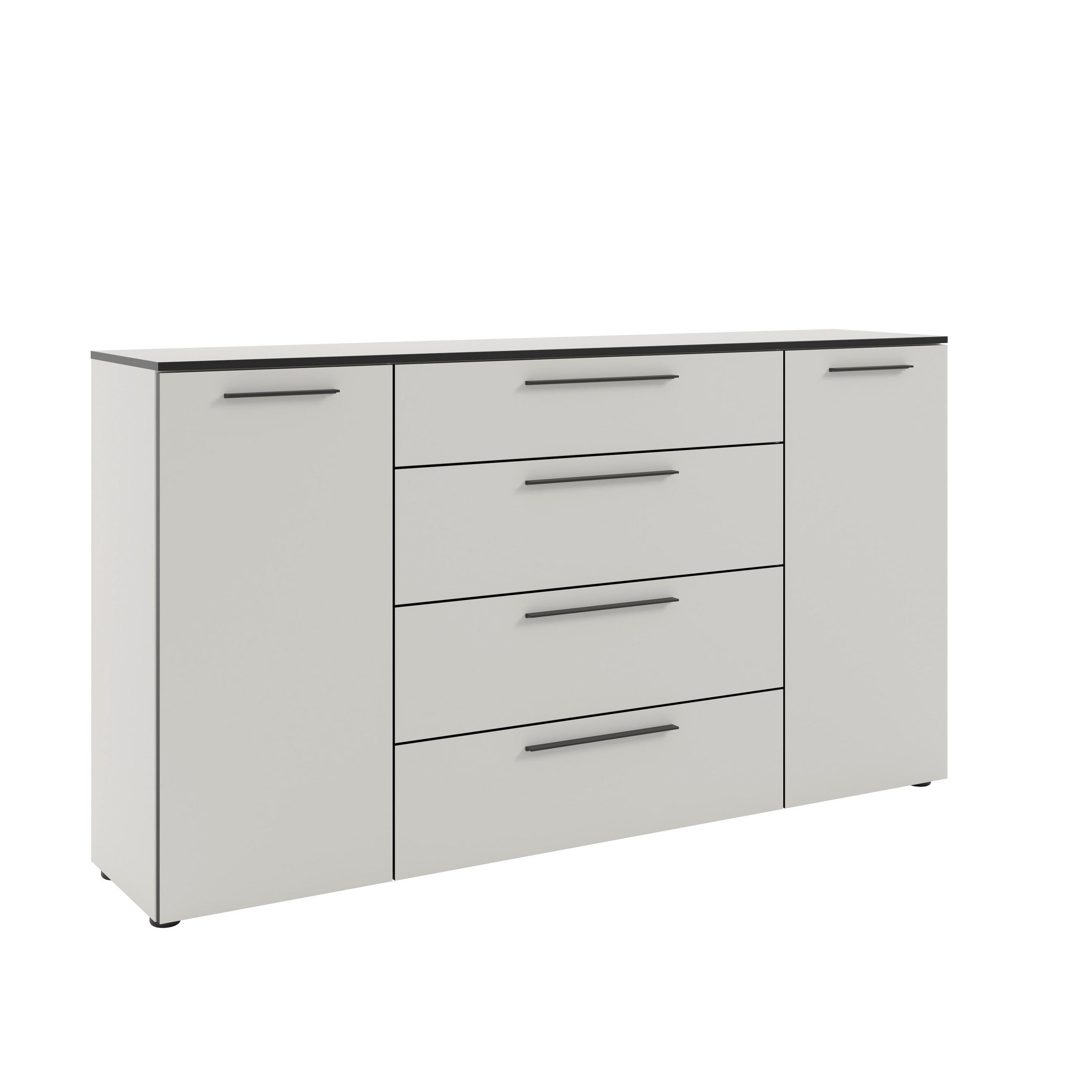 SIDEBOARD Soul  in 180/99,8/40 cm  - Schwarz/Weiß, MODERN, Holzwerkstoff/Kunststoff (180/99,8/40cm)
