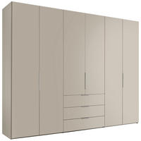 DREHTÜRENSCHRANK inkl. Zubehör 298/240/63 cm,  in Elfenbein, 6-türig  - Elfenbein/Alufarben, Design, Holzwerkstoff/Metall (298/240/63cm) - Dieter Knoll