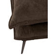 ECKSOFA in Flachgewebe Braun  - Schwarz/Braun, Design, Textil/Metall (338/165cm) - Hom`in