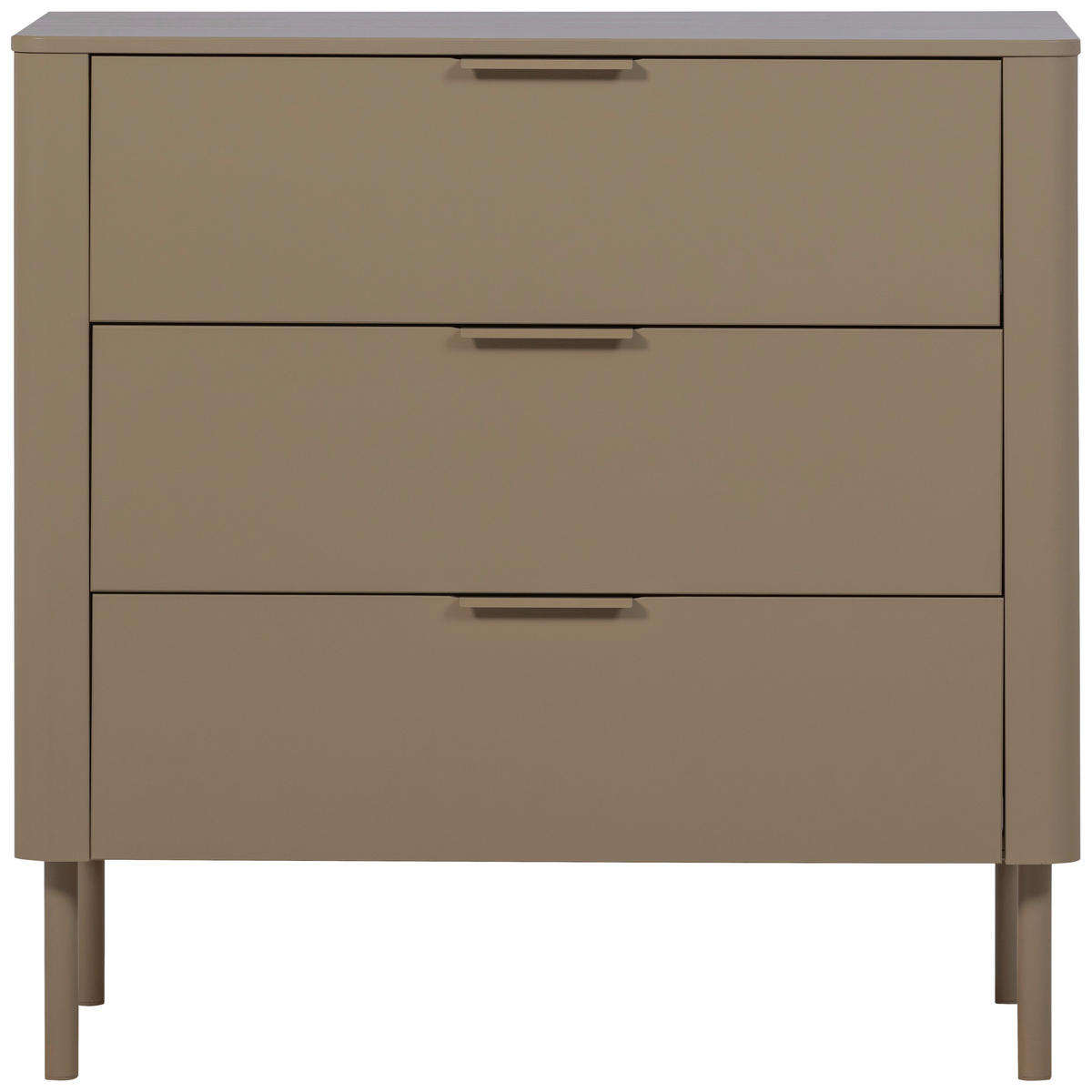 KOMMODE Gunnar, 94/93/52 cm, 3 Schublade(n)  - Schlammfarben/Schwarz, Design, Holz/Metall (94/93/52cm) - Livetastic