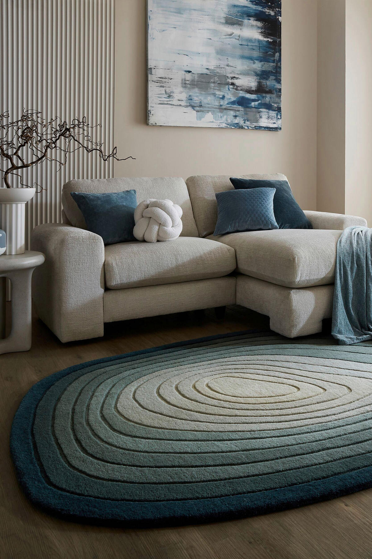 WOLLTEPPICH 200/290 cm Blau  - Blau, MODERN, Textil (200/290cm) - Xora