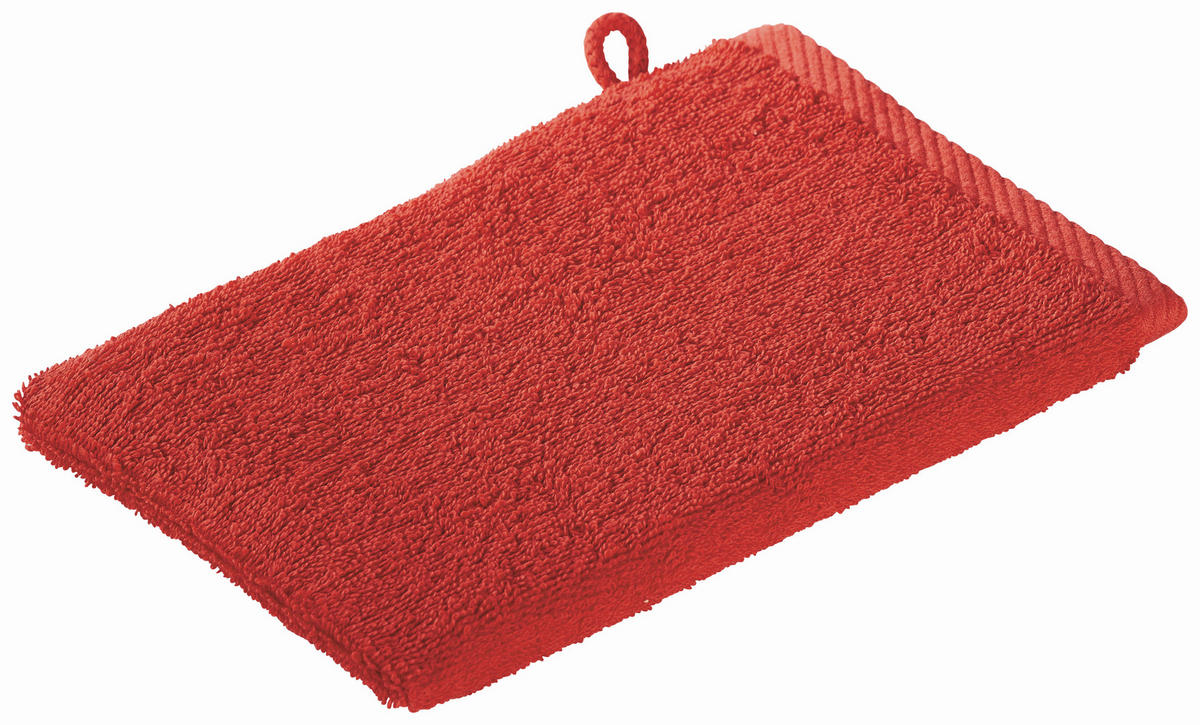 WASCHLAPPEN QUATTRO Rot  - Rot, Konventionell, Textil (16/22cm) - Esposa