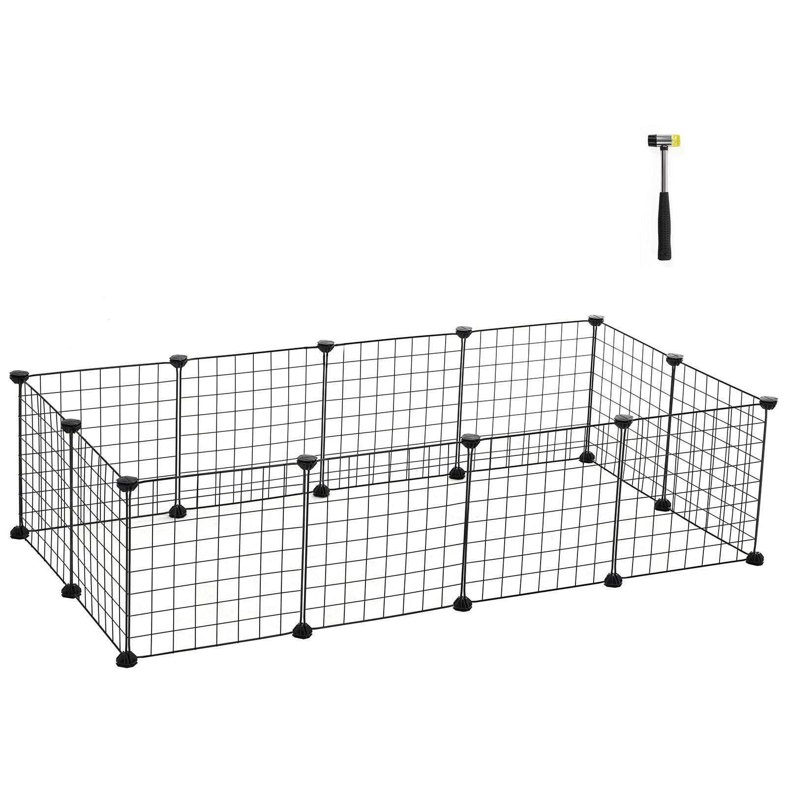 XXXLutz Heimtiergehege Schwarz 143x46x73 cm