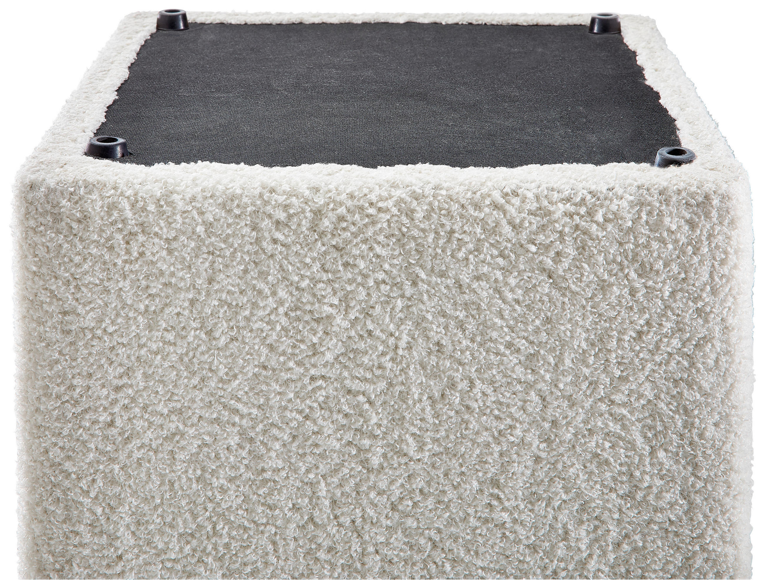 Thumbnail - Novel Hocker, Weiß, Textil, quadratisch, 40x40x40 cm, Wohnzimmer, Hocker, Sitzhocker