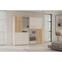 ORMAR S KLIZNIM VRATIMA boje hrasta, kašmir   - kašmir/boje hrasta, Moderno, drvni materijal/metal (275/240/59cm) - Hom`in