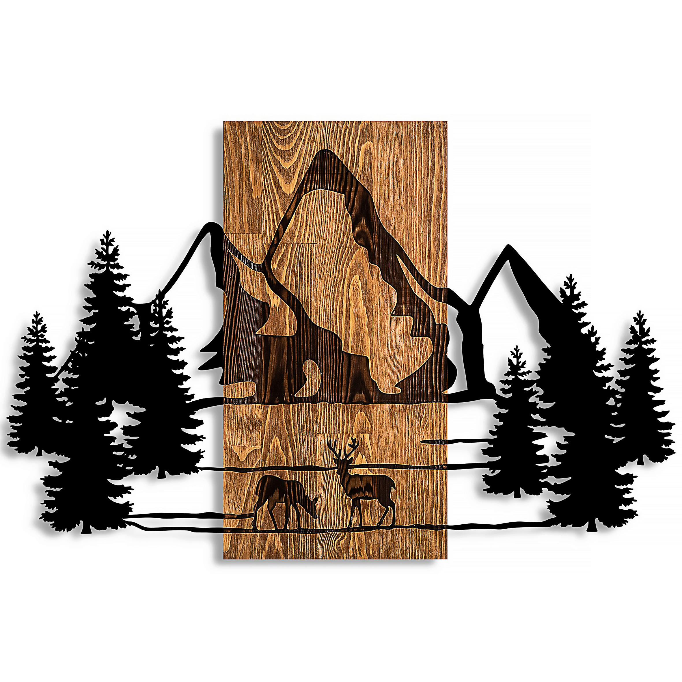 OBJEKTBILD 57/88 cm  - Schwarz/Braun, Basics, Holzwerkstoff (57/88cm)