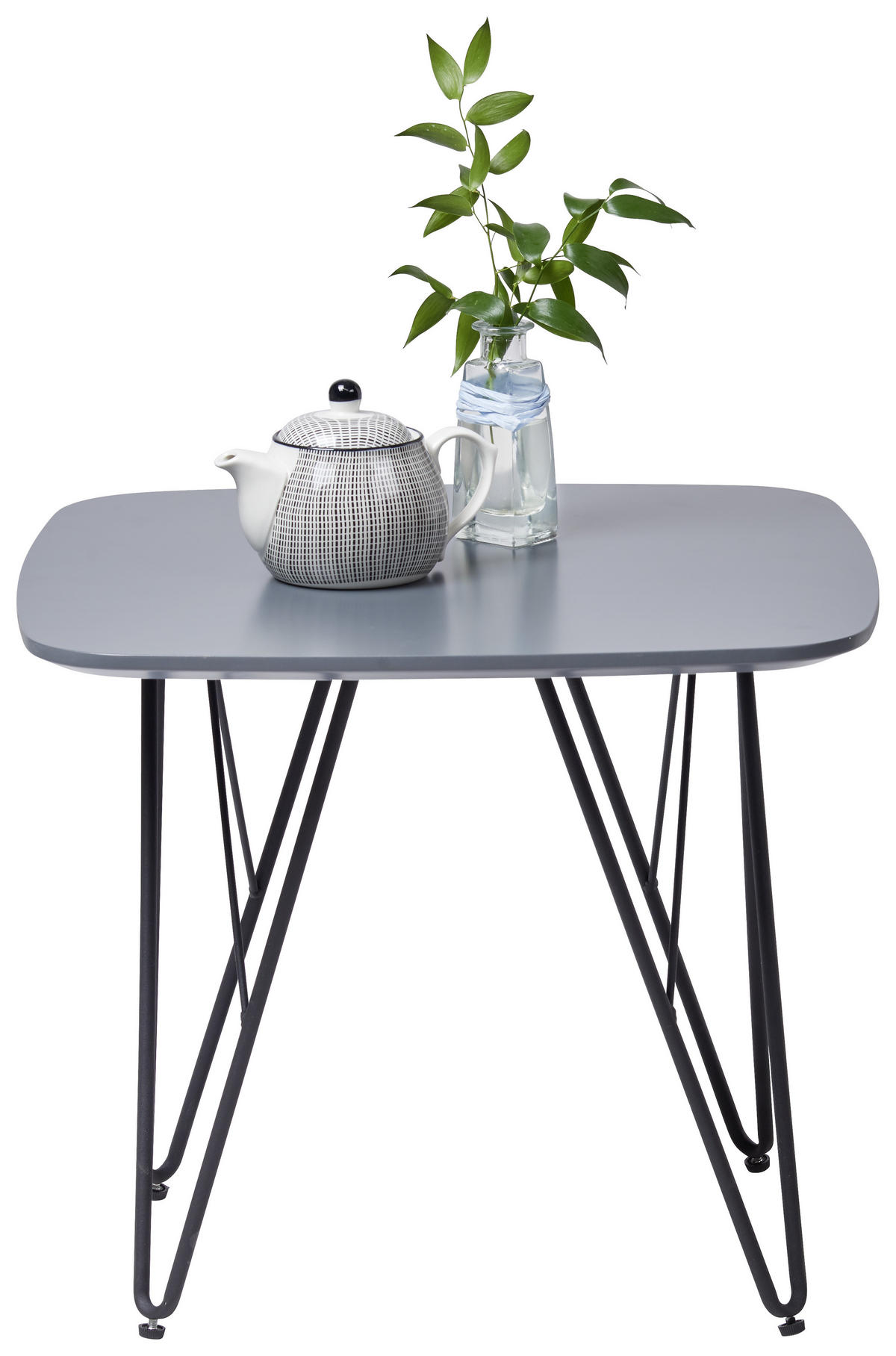 KISASZTAL fém, faalapú anyag 50/50/42 cm  - fekete/sötétszürke, Design, faalapú anyag/fém (50/50/42cm) - Carryhome