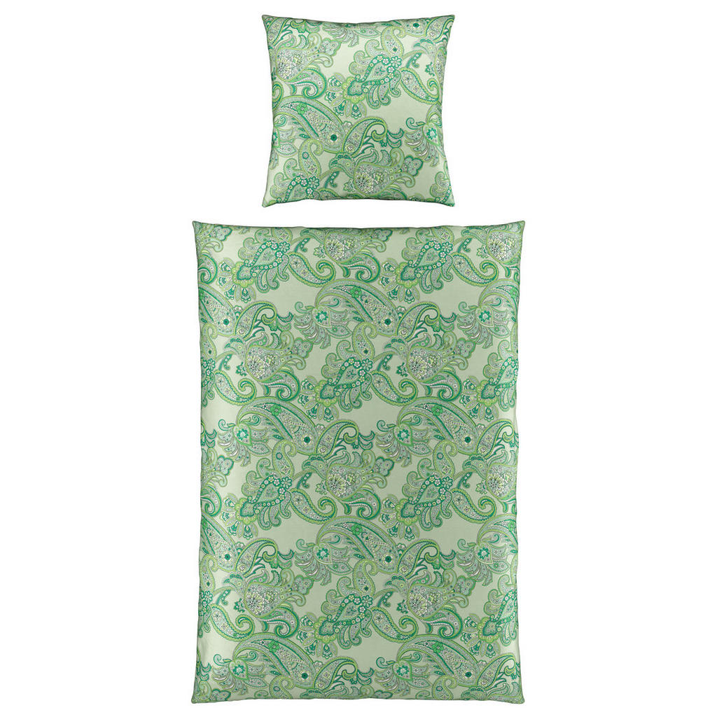 Thumbnail - Novel Bettwäsche, Grün, Textil, 155x220 cm, pflegeleicht, Schlaftextilien, Bettwäsche, Bettwäsche, Satin-Bettwäsche