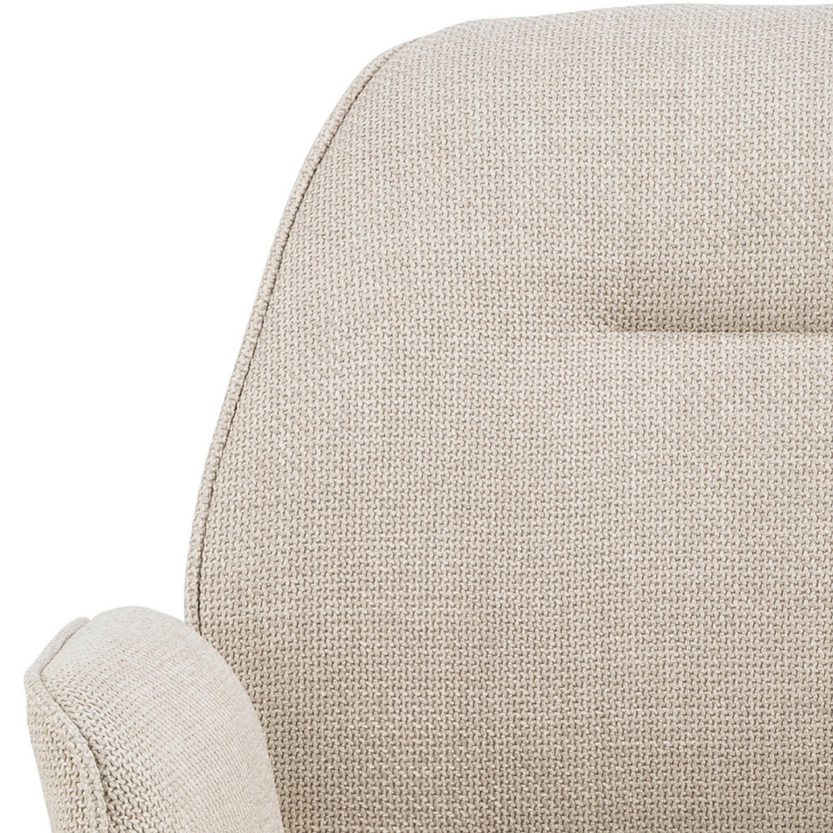 STOLICA S NASLONOM ZA RUKE  bež  tekstil      - bež/crna, Design, tekstil/metal (60,5/90/62cm) - MID.YOU