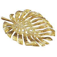 OKRASNA SKLEDA     36/29/4 cm         - zlate barve, Design, kovina (36/29/4cm) - Livetastic