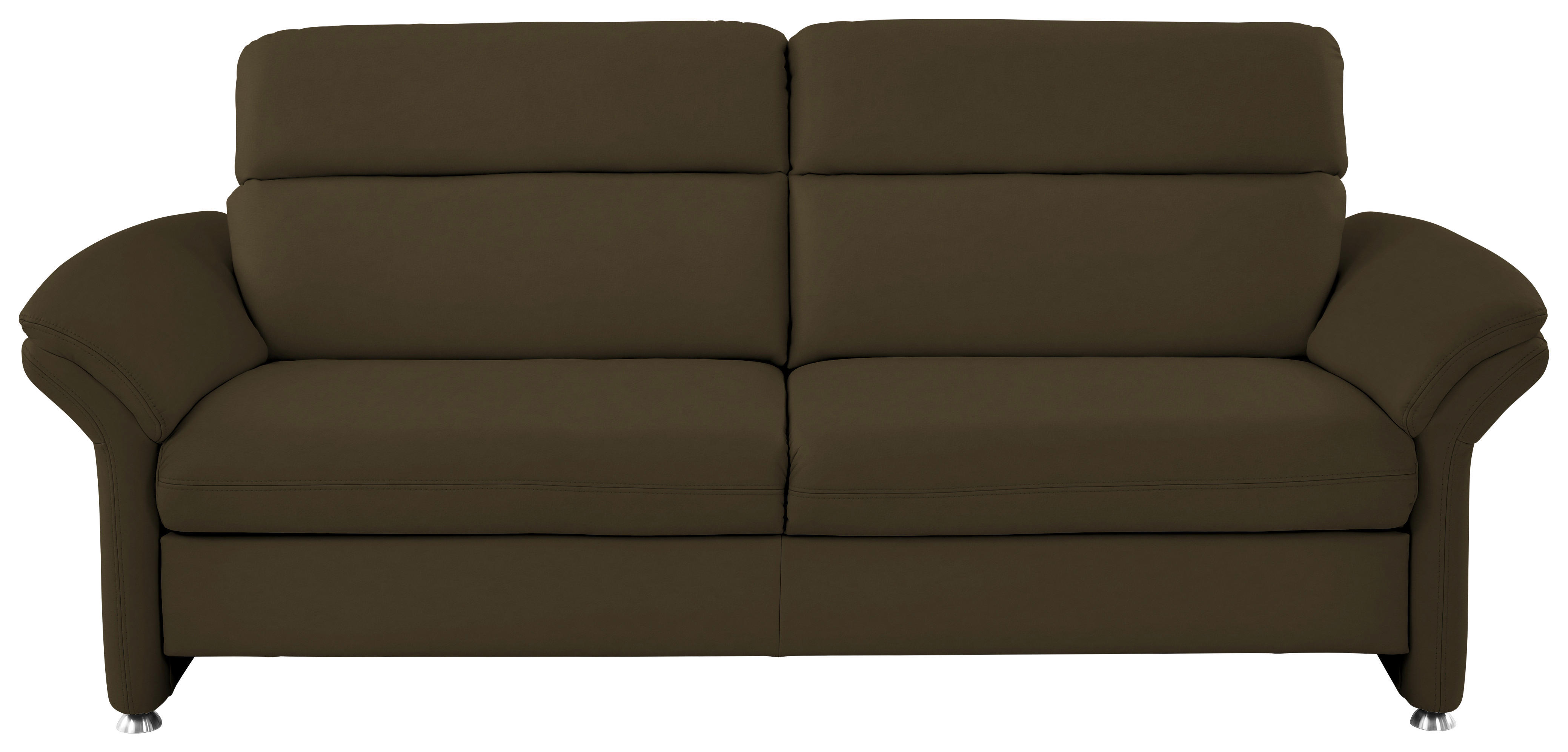 3-SITZER-SOFA in Echtleder Waldgrün  - Waldgrün/Alufarben, KONVENTIONELL, Leder/Metall (228/96/92cm) - Beldomo Premium