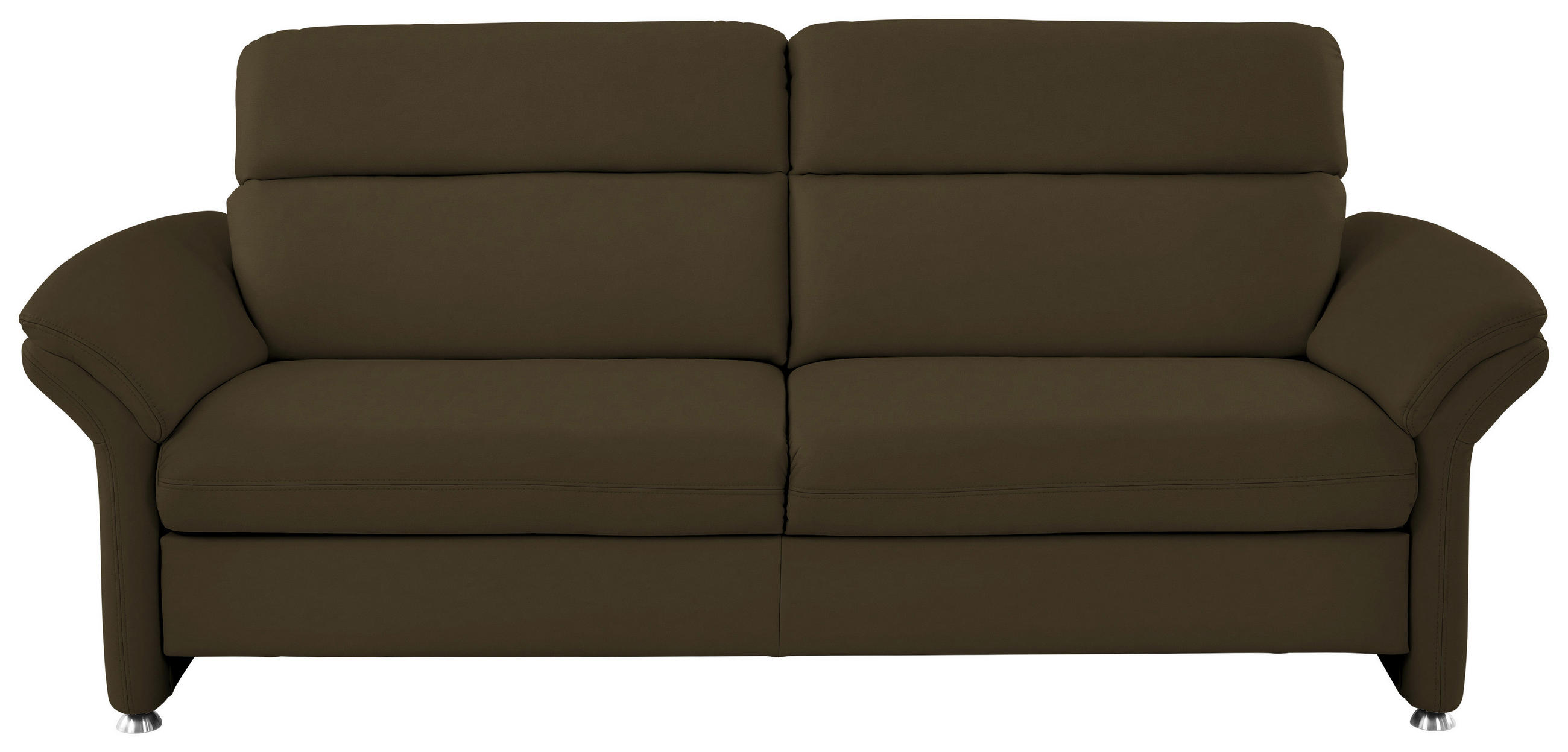 3-SITZER-SOFA in Echtleder Waldgrün - Waldgrün/Alufarben, KONVENTIONELL, Leder/Metall (228/96/92cm) - Beldomo Premium