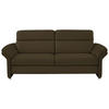 3-SITZER-SOFA in Echtleder Waldgrün  - Waldgrün/Alufarben, KONVENTIONELL, Leder/Metall (228/96/92cm) - Beldomo Premium