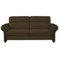 3-SITZER-SOFA in Echtleder Waldgrün  - Waldgrün/Alufarben, KONVENTIONELL, Leder/Metall (228/96/92cm) - Beldomo Premium